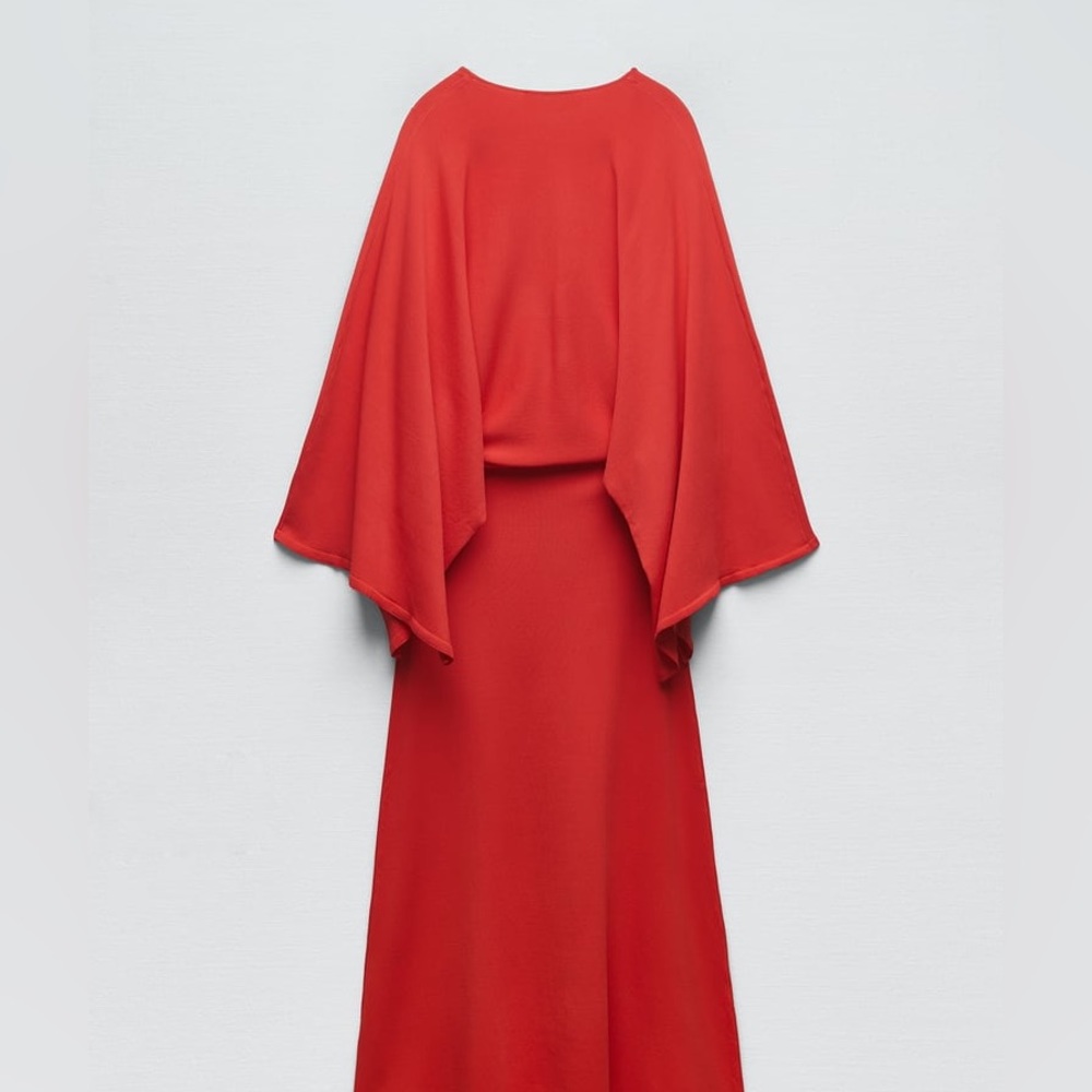Zara Cape Sleeve Knit Dress - Picture 2 of 11